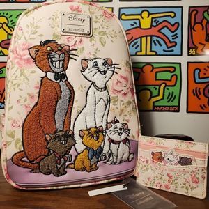 Loungefly  aristocrats backpack and cardholder set